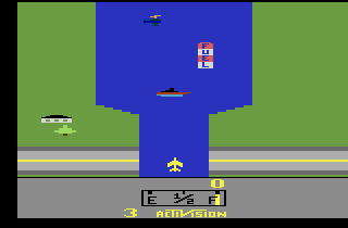 Jogo de avião: River Raid (clássico do Atari) 